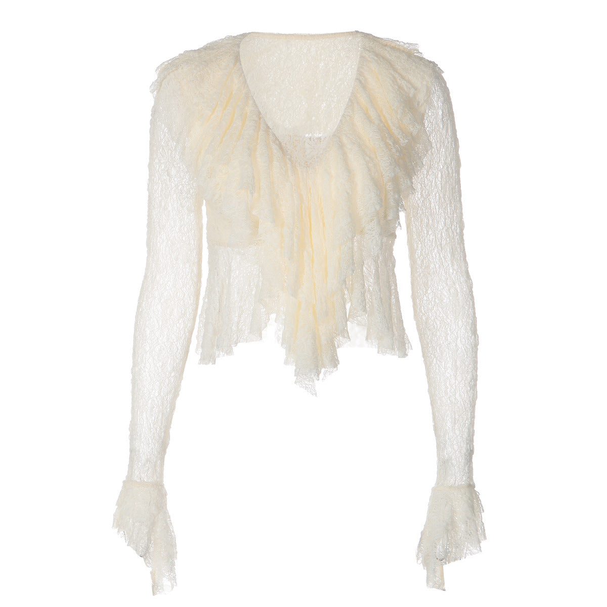 Women Clothing Summer Pure Sexy V neck Lace See through