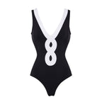Black V-neck Swimsuit