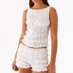 Women Clothing Casual Holiday Seaside SL Cropped Curling