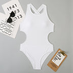 Solid One-piece Swimwear