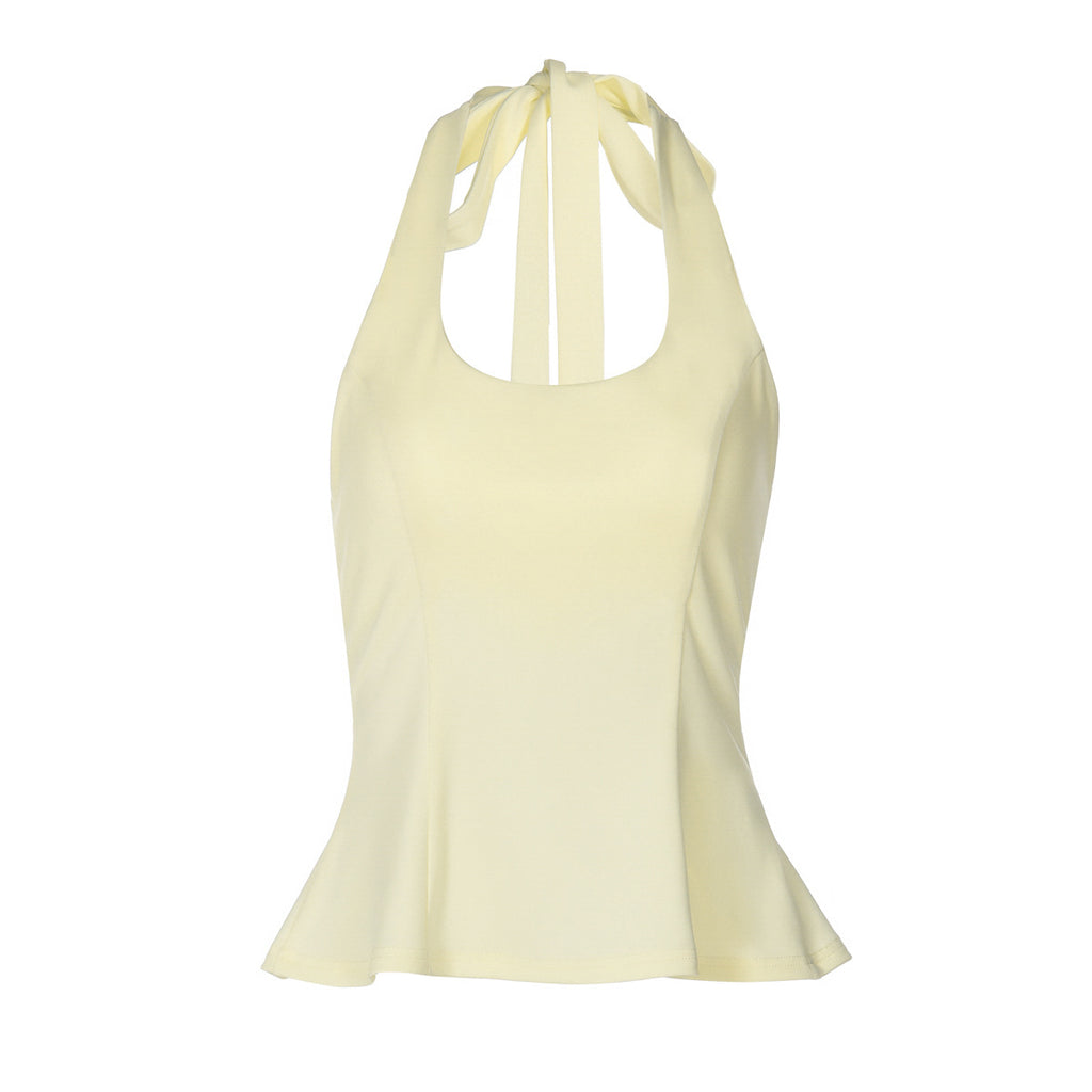 Women's Halterneck Back-Tie Vest Top