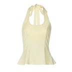 Women's Halterneck Back-Tie Vest Top