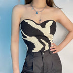 Women’s Black Strapless Sweetheart Tube Top