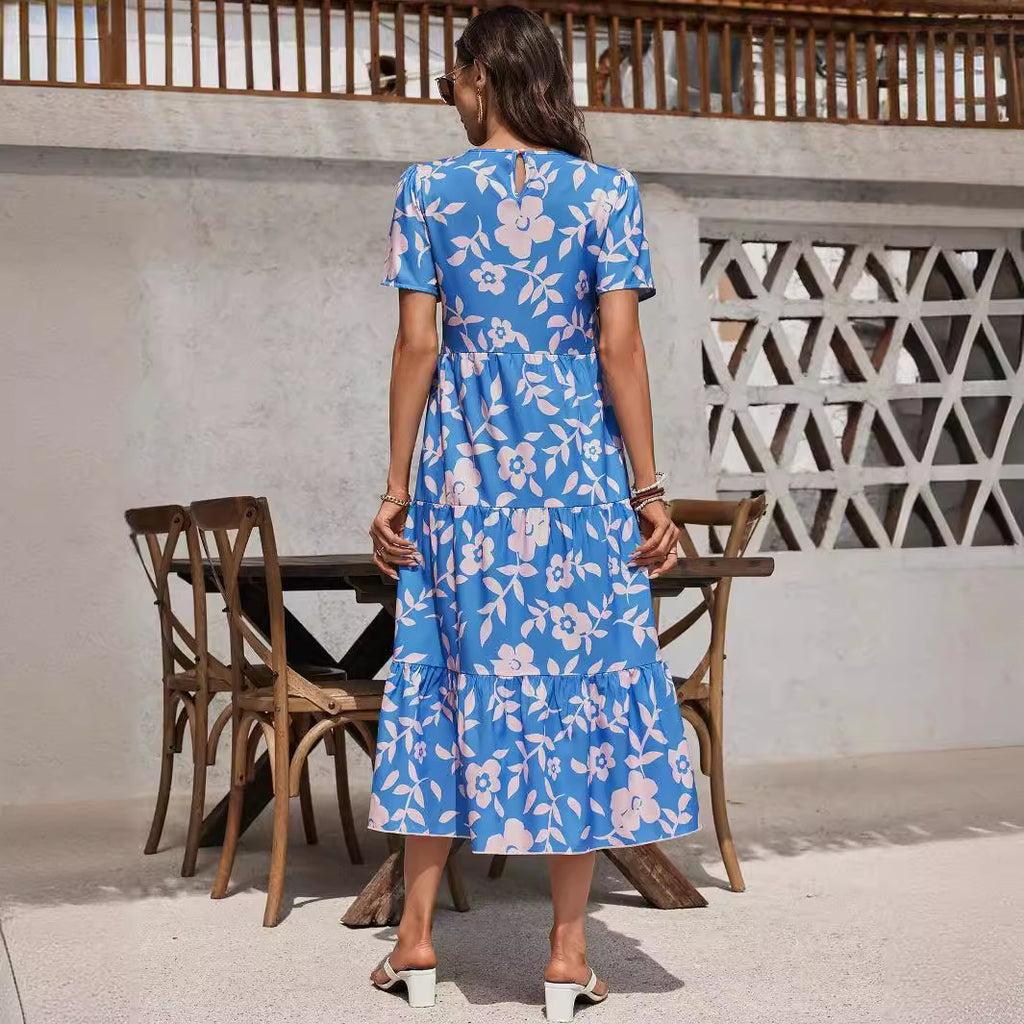 Floral Ruffle Maxi Dress