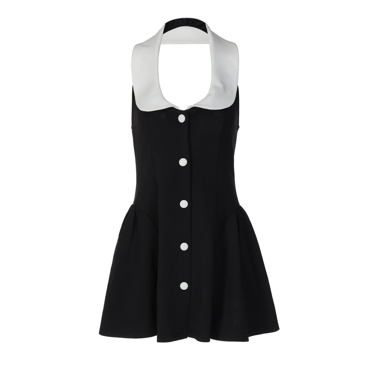 Women's Halter Color-Block A-Line Mini Dress