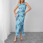 Women's Mesh Sloping Dress
