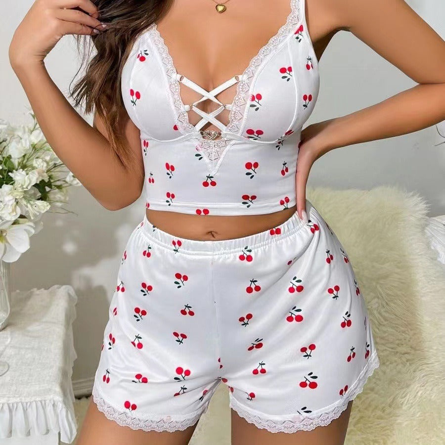 Strap Shorts Pajamas Lingerie