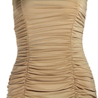 Spring Summer Tube Top Nightclub Ruffle Hip Dress