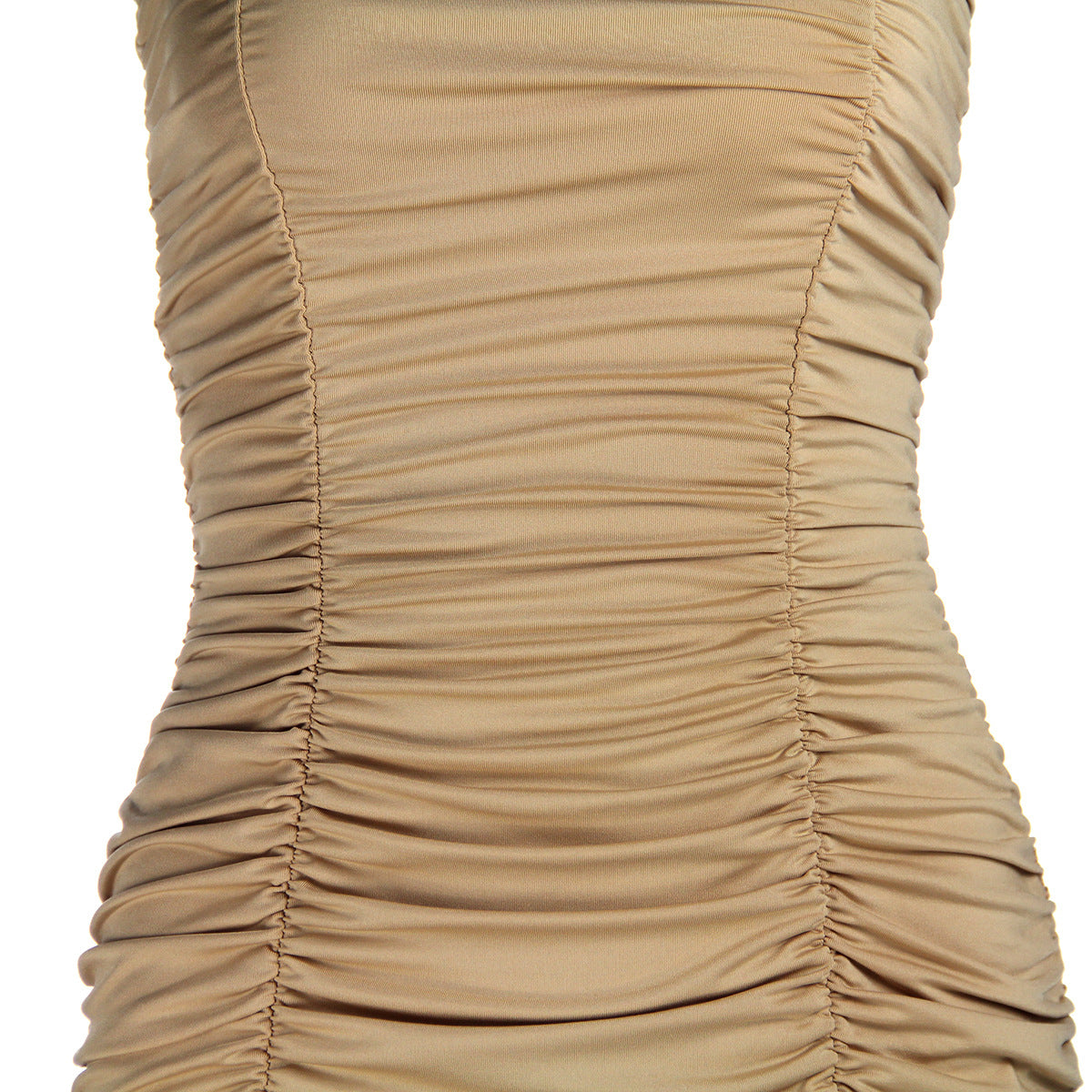 Spring Summer Tube Top Nightclub Ruffle Hip Dress