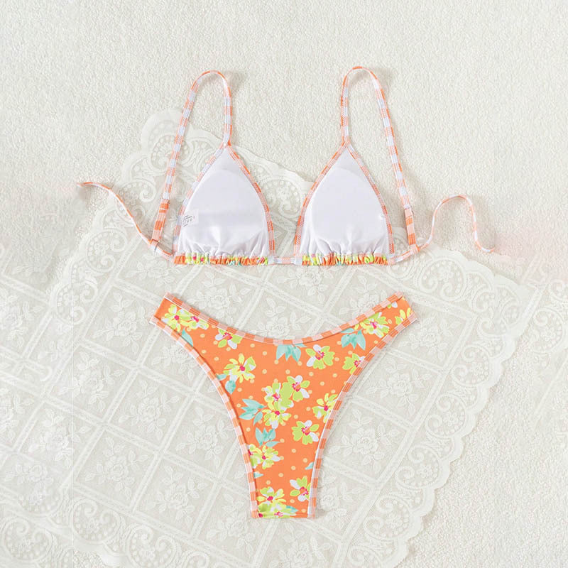 Printed Lace Bikini Swimwear