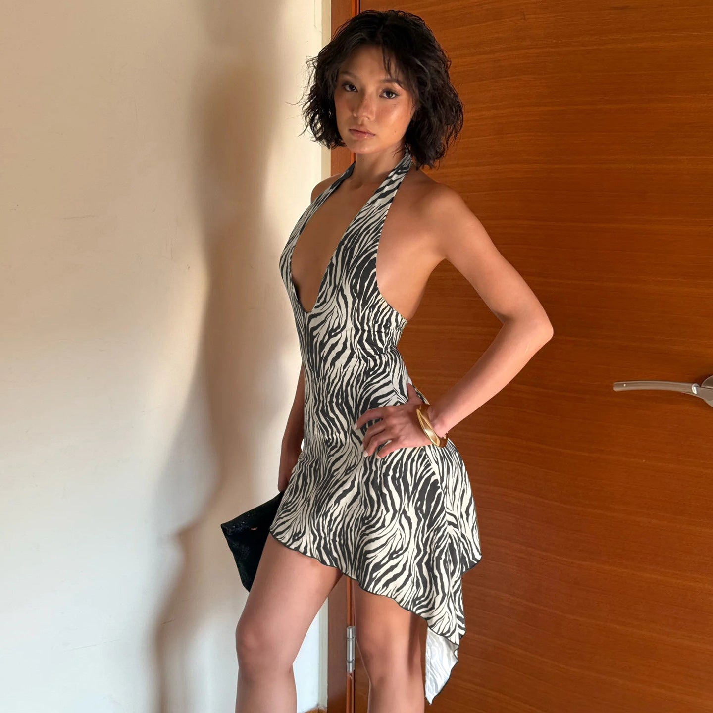 Women's Backless Halter Dress