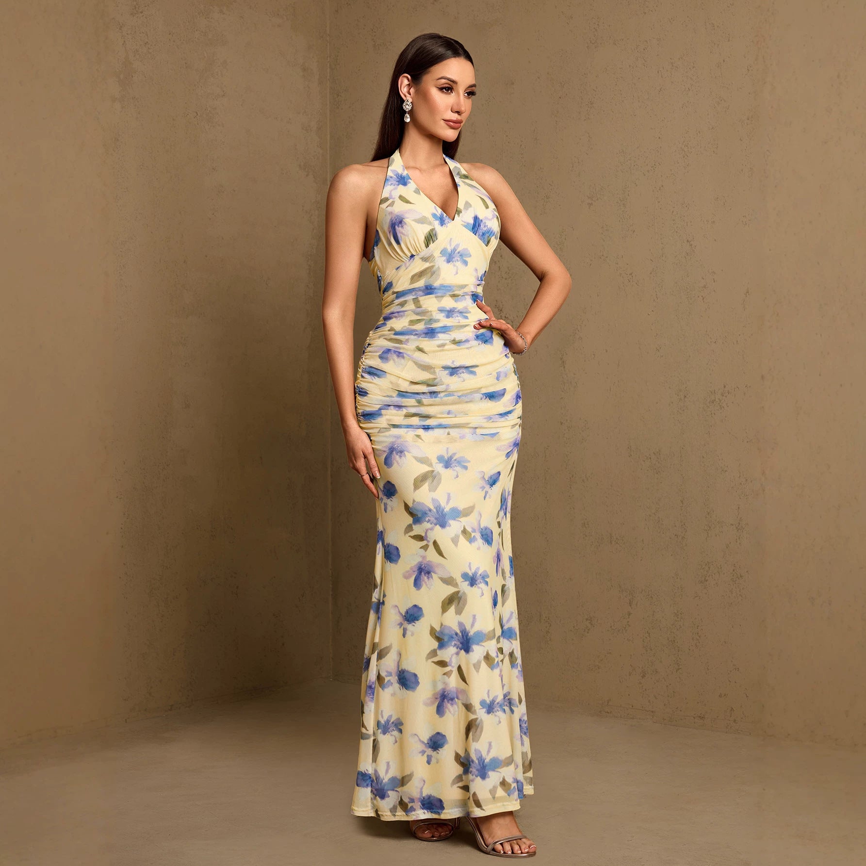 Women's Halter Pleated Dress