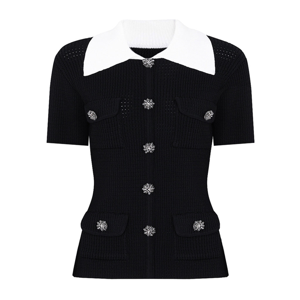Short Sleeve Black Top