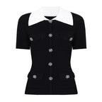Short Sleeve Black Top