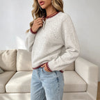 Women's Color-Block Knit Sweater Cardigan