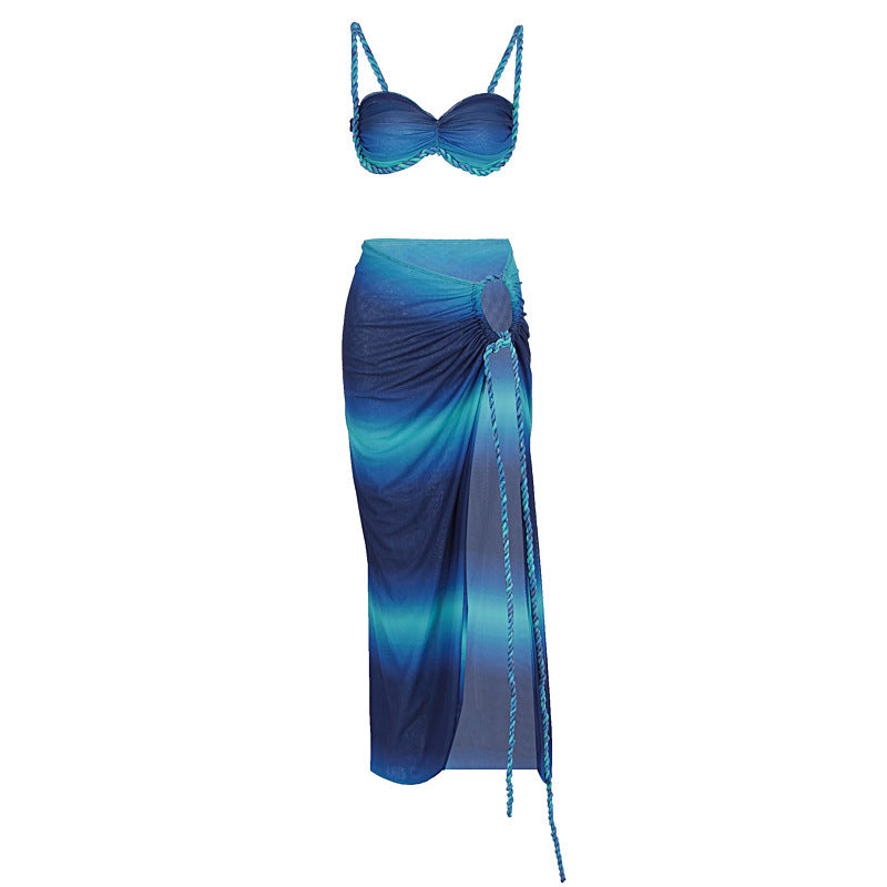 Women's Halter Split Swimwear Set