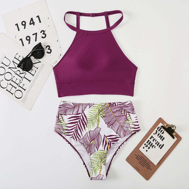 Split High One-piece Swimwear