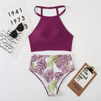 Split High One-piece Swimwear