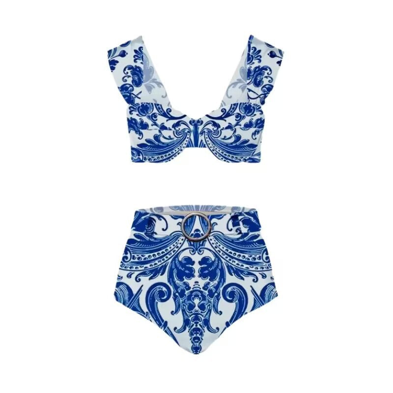 Lonkey Blue One-piece Swimwear