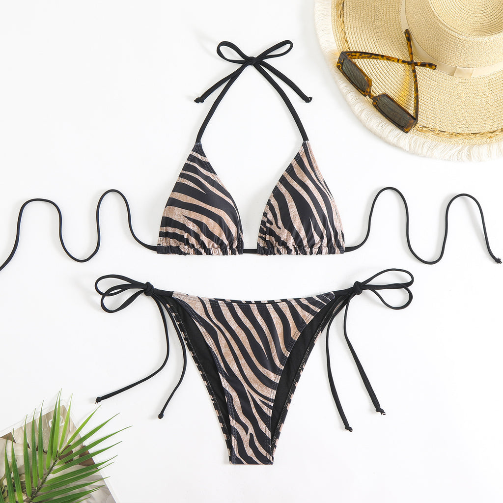 Zebra Pattern Bikini Swimwear