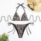 Zebra Pattern Bikini Swimwear