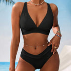 Solid Color Bikini Swimwear