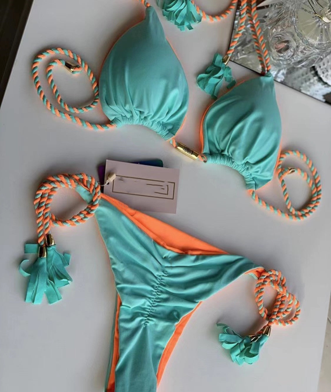 Backless Braid Bikini Swimwear