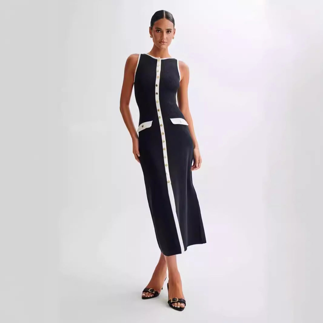 Sleeveless Polyester Maxi Dress