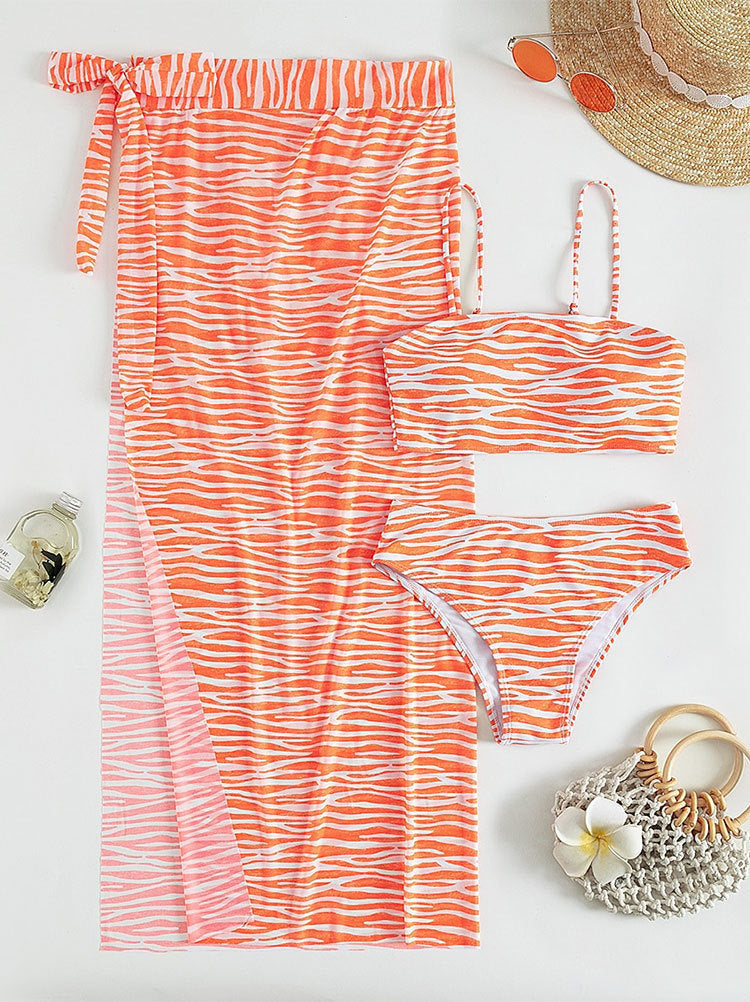 Three Striped Bikini Swimwear