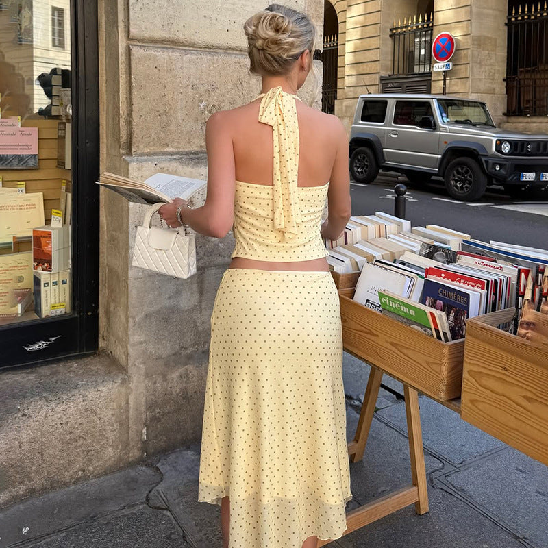 Women Clothing Summer Sexy Backless Lace up Bandeau Slim