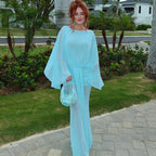 Women's Sheer Backless Ribbon Dress