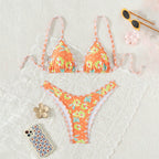Printed Lace Bikini Swimwear