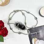Women's Irregular Asymmetric Shaped Handmade Beaded Bag Mini Lipstick Pack With Chain Crossbody Pouch