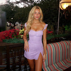 Women's Lace-Trim Split Dress
