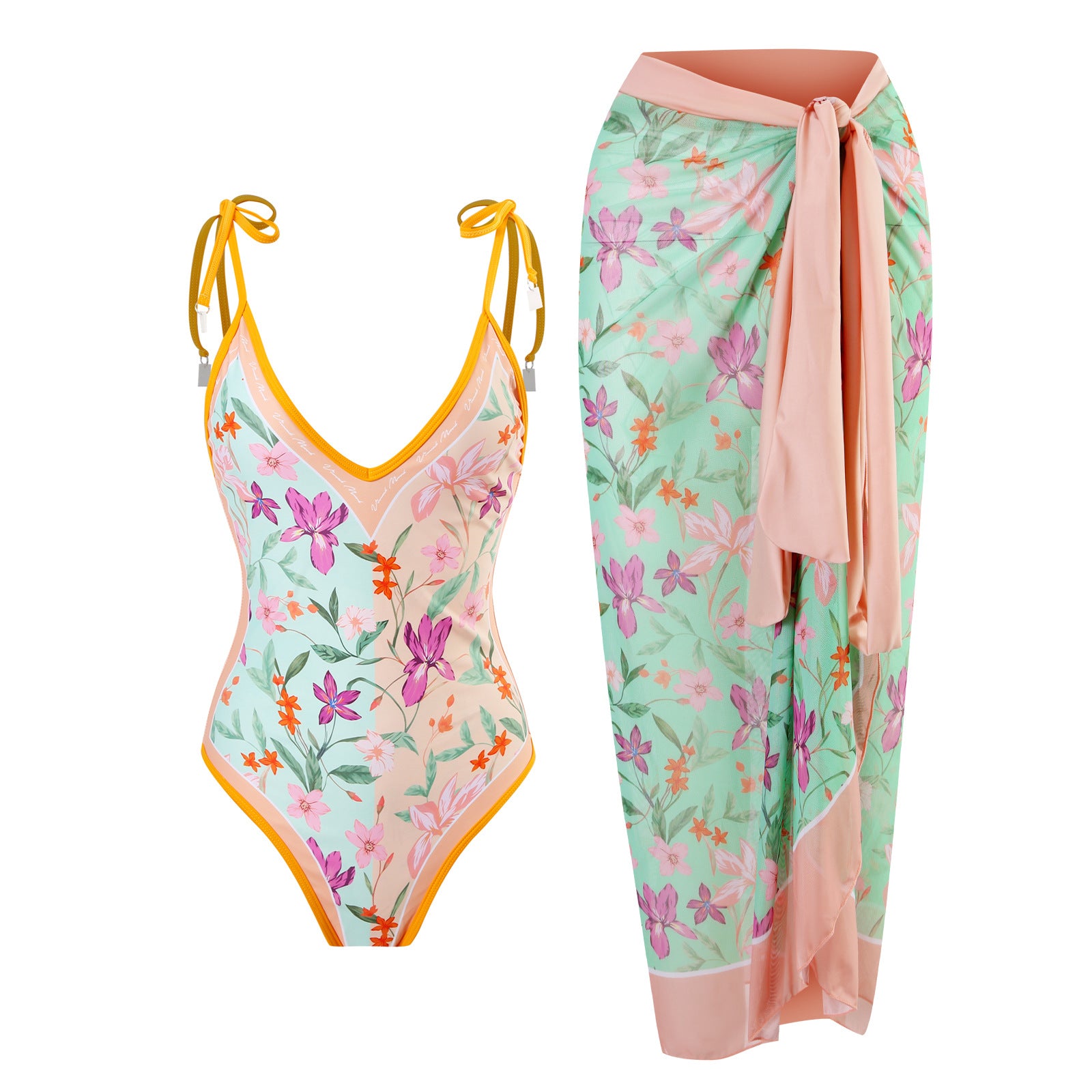 Retro Two One-piece Swimwear
