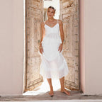 Women Clothing Women Bohemian Strap Top Stitching Lace