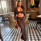 Women's Solid Color Casual Hip Coordinated Two-Piece Set