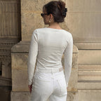 Women's Slim Lace Long-Sleeve Top