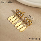 White Zirconium Earrings