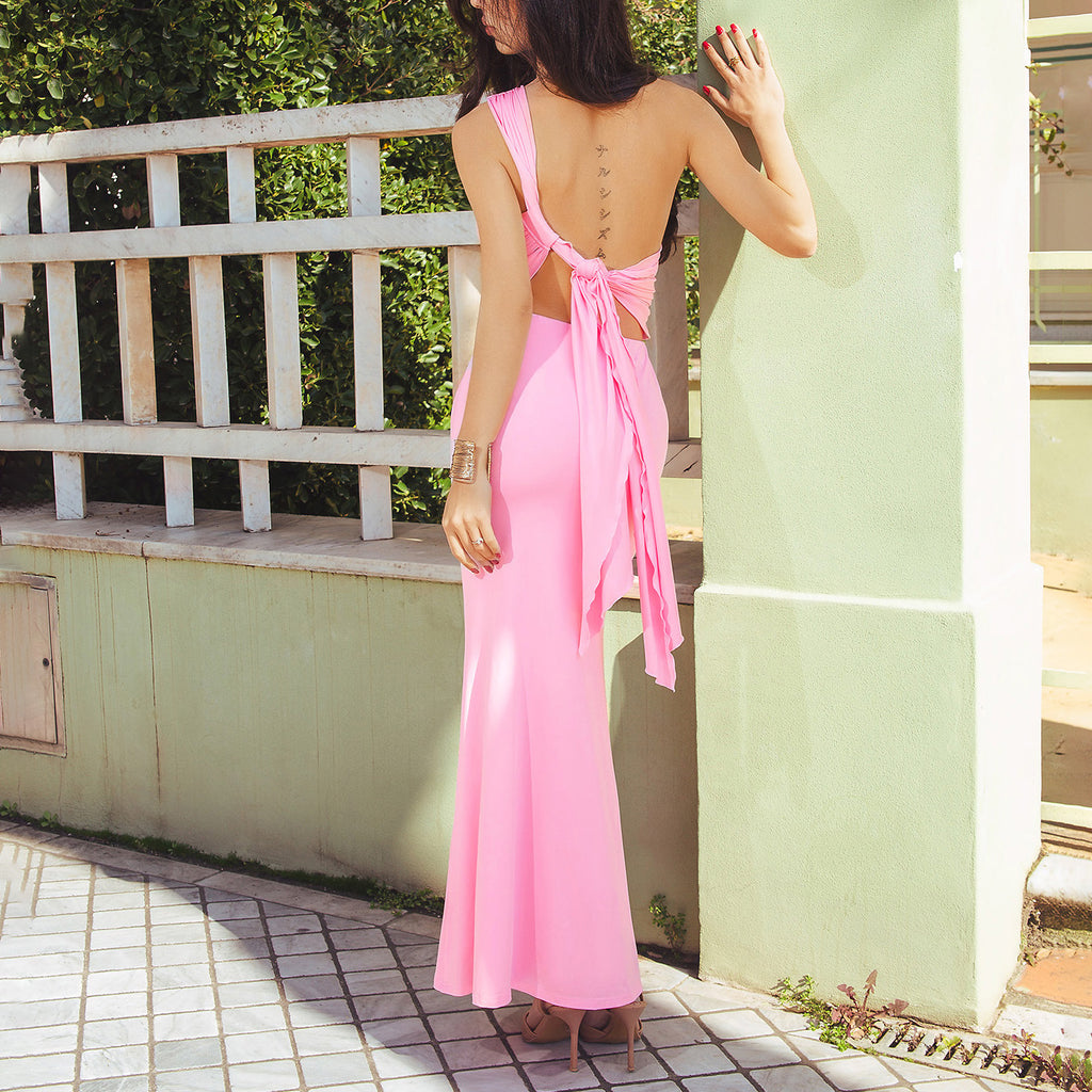 Women's Lace Backless Dress