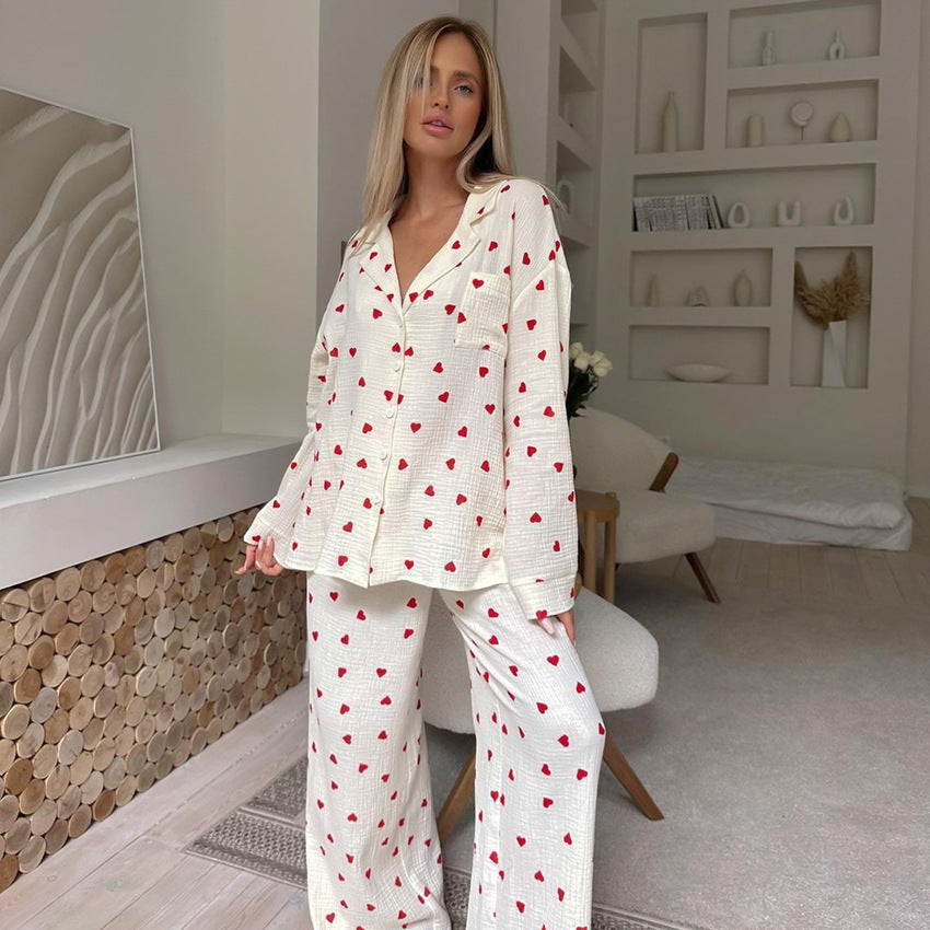 Autumn Heart Pajamas Lingerie