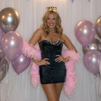 Women's Sequined Strapless Bodycon Dress