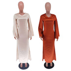 Direct Advanced Imitation Acetic Acid Solid-Color Dress