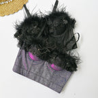 's Camisole Independent Stand Feather Wrapped Chest Colorful