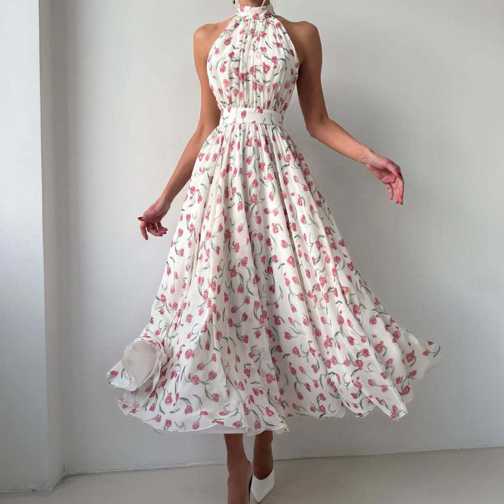 Women's Halter Floral Dress