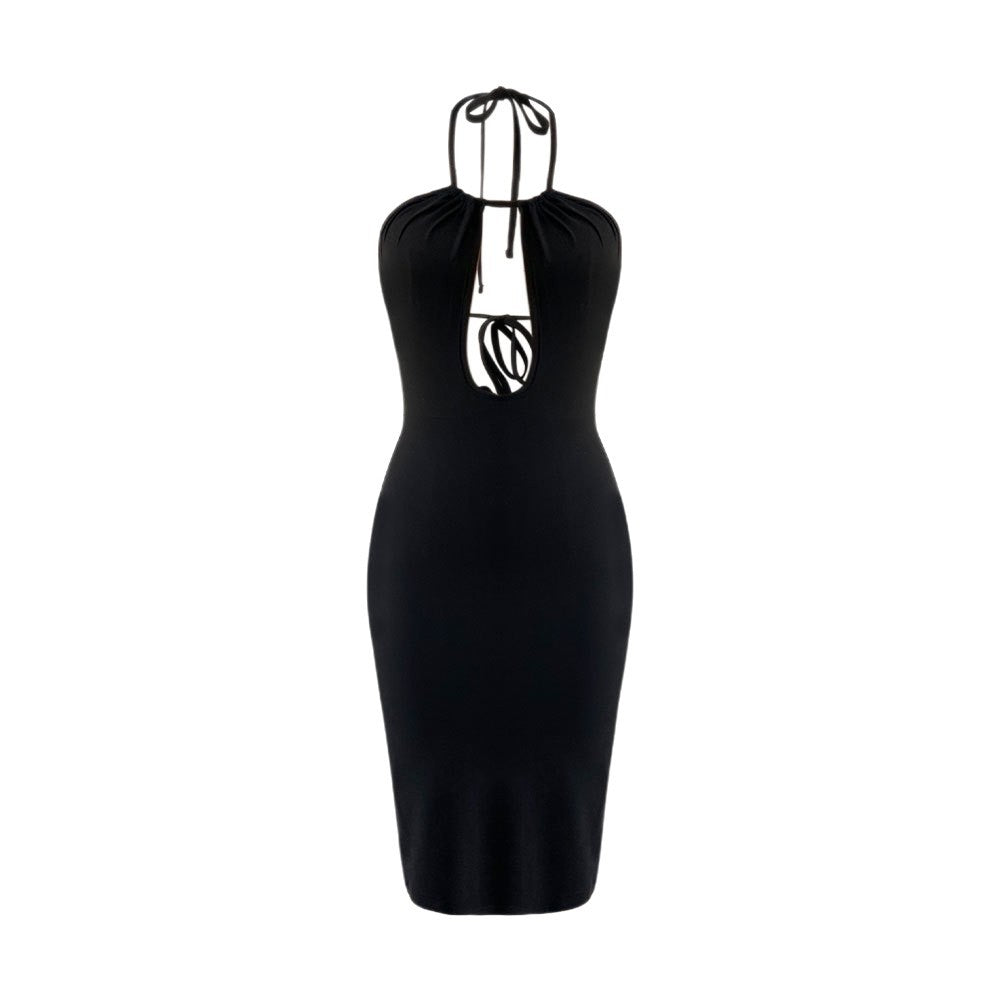 Women's Backless Halter Dress