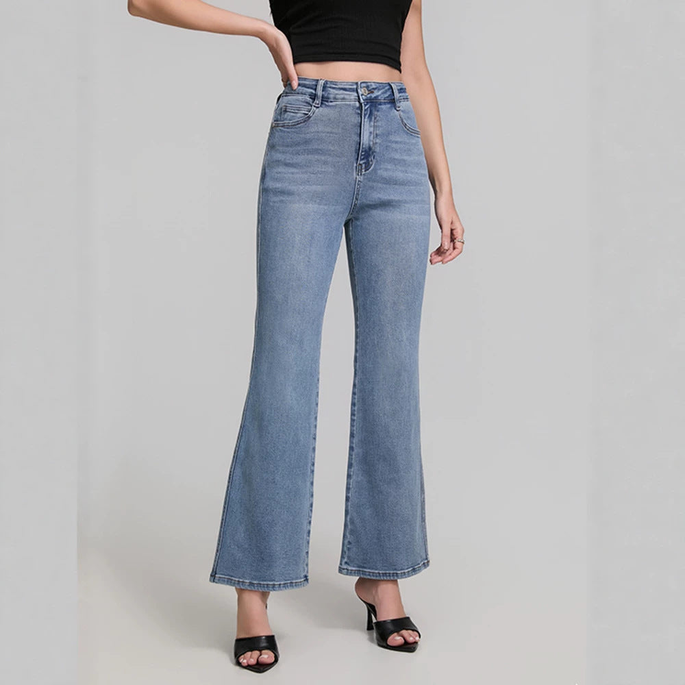 Women's High-Rise Blue Bootcut Jeans