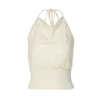 Women's Lace Backless Lace-Up Vest Top