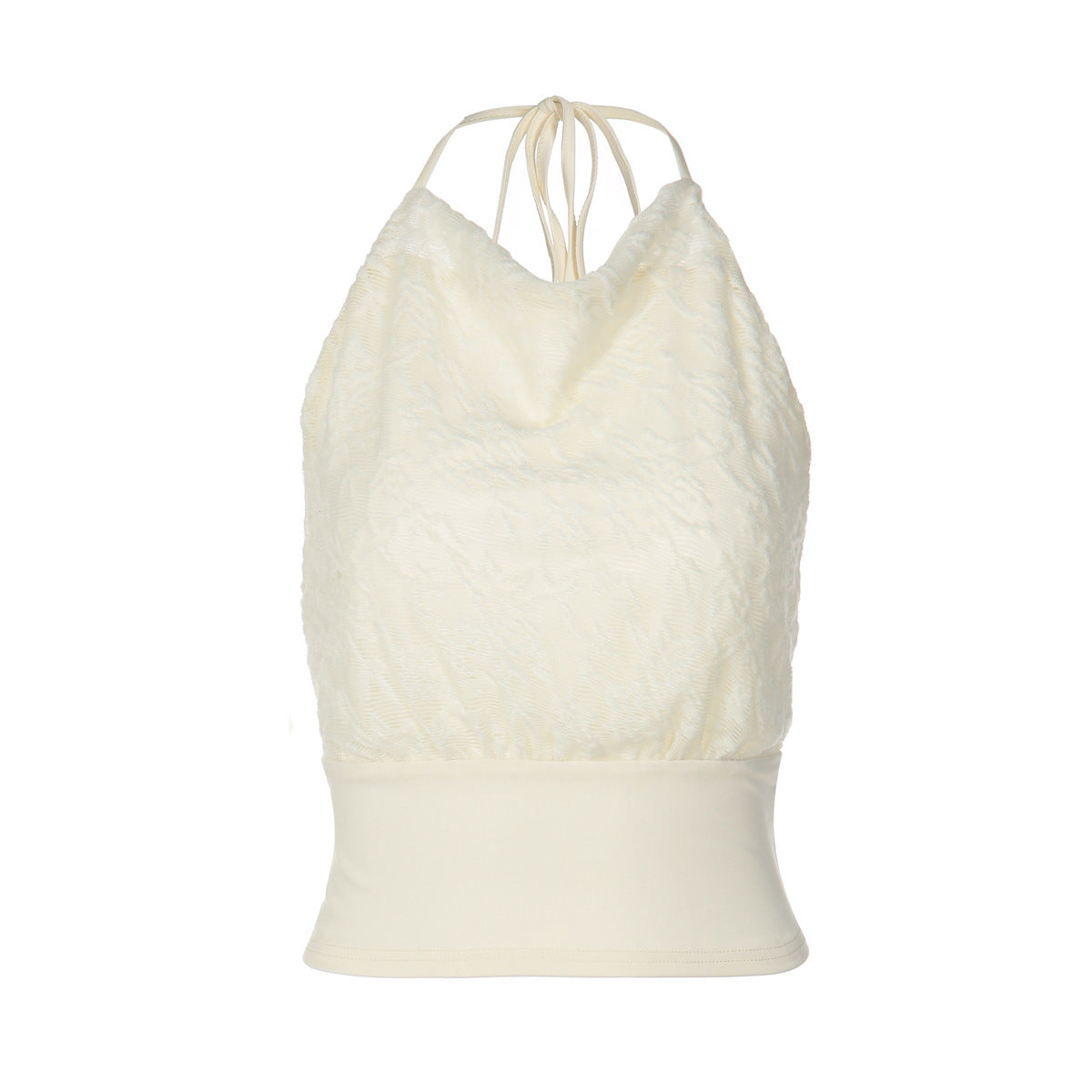 Women's Lace Backless Lace-Up Vest Top