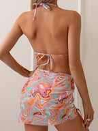 Corrugated Printed Bikini Swimwear
